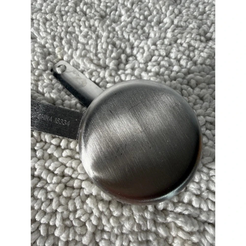 Stainless Steel Measuring Cups Set of 5 Silver‎ Nested Kitchen Tools 16334